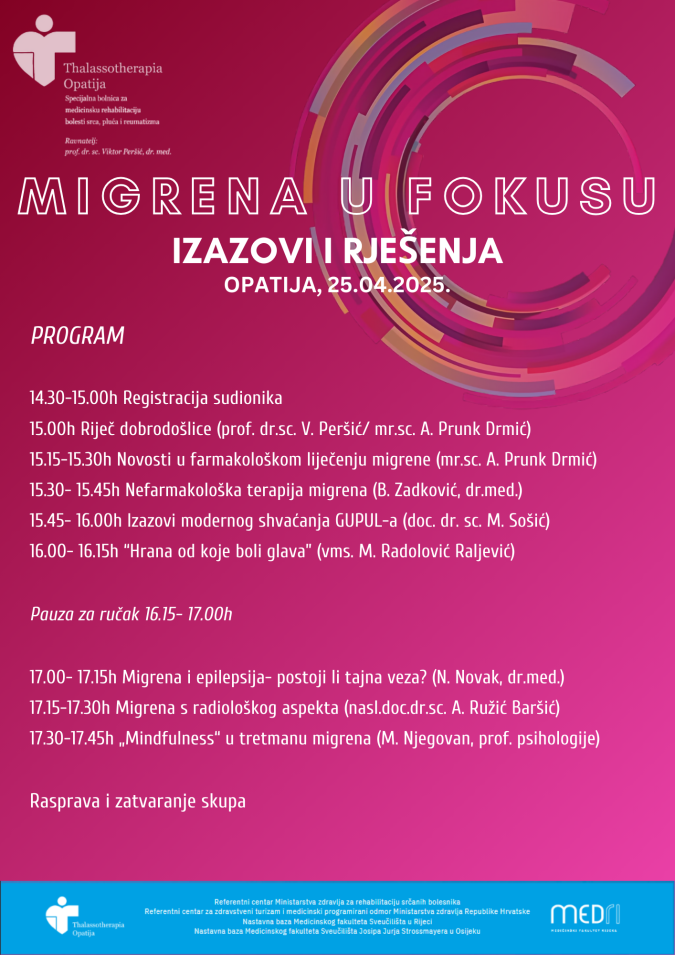 Migrena u fokusu, izazovi i rješenja - 25.04.2025.